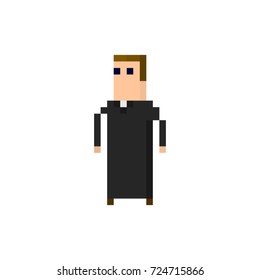 Pixel character priest for games and applications