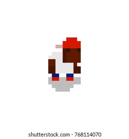 pixel character rapper for games and web sites