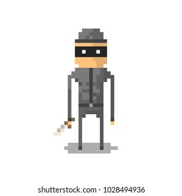 Pixel character robber for games abd websites