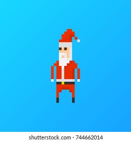 Pixel character Santa for games and applications