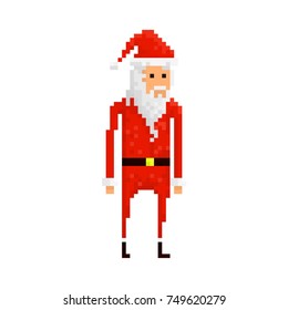 Pixel character Santa for games and applications