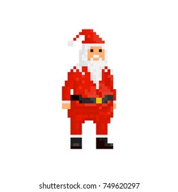 Pixel character Santa for games and applications