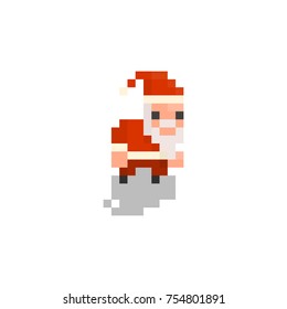Pixel character Santa for games and applications
