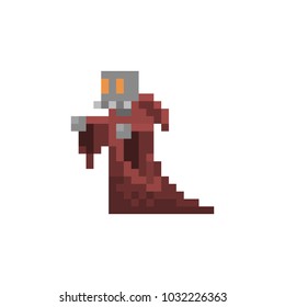 Pixel character warlock for games and websites