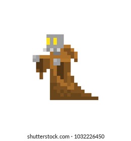 Pixel character warlock for games and websites