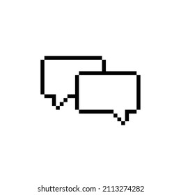 pixel pixel Chat  icon vector bubble sign