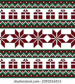 navidad de píxeles sin problemas con copos de nieve
