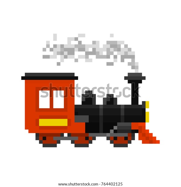 Pixel Christmas Toy Train Games Web Stock Vector (Royalty Free ...