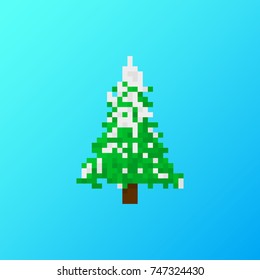 Pixel Christmas tree for games and applications