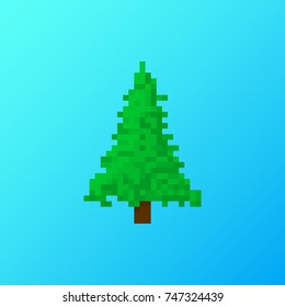 Pixel Christmas tree for games and applications