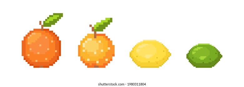Pixel cítrico. Conjunto de vectores.