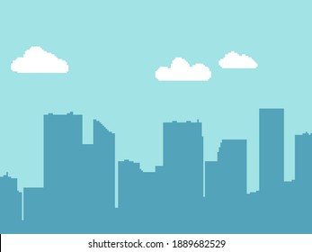 Pixel City. Pixel Art 8 Bit