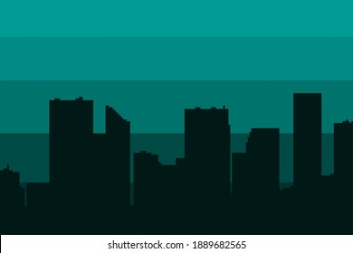 Pixel City Pixel Art 8 Bit Stock Vector (Royalty Free) 1889682565 ...