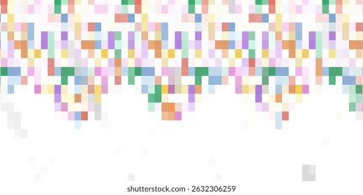 Pixel color gradient Rainbow seamless pattern Vector line texture Game effect design