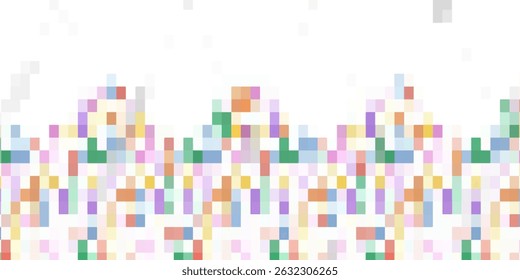 Gradiente de cor do pixel Arco-íris padrão perfeito Textura de linha de vetor Design de efeito de jogo