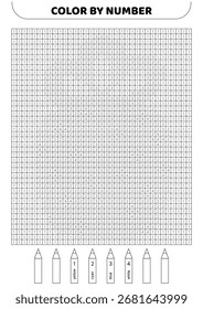 Libro para colorear de píxeles. Lindo regalo. Color por número. Cuadrados numerados. Juego para niños. Pixel art. Ilustración vectorial aislada eps 10