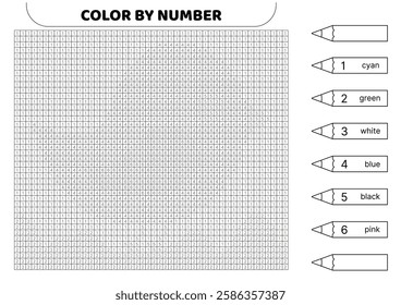 Pixel coloring book. Nestling. Black and white. Color by number. Numbered squares. Game for kids. Pixel art. Isolated vector illustration eps 10