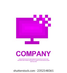 Pixelkombination mit dem Logo der Fernsehgrafik