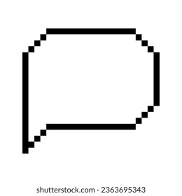 Pixel communication bubble. Message discussion icon. Vector illustration. EPS 10.