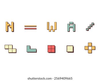 Pixel Console Design Element Set