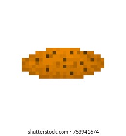 pixel cookies with chocolate for games and web sites
