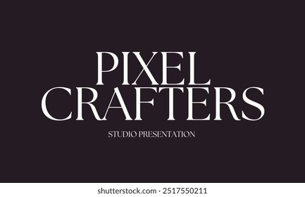 Pixel crafters, studio presentation design concept