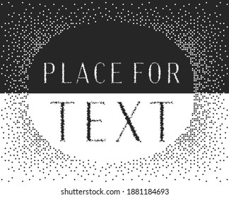 Pixel fondo de ilustración creativa abstracta. Pequeños cuadrados. Espacio para texto. Cartel vector, afiche.