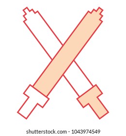 pixel crossed swords video game interface design