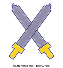 pixel crossed swords video game interface design