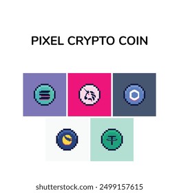 pixel Crypto Coin Vector Design_2