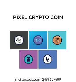 Diseño de Vector de criptomonedas de píxeles_6