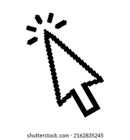 Pixel cursor arrow icon symbol