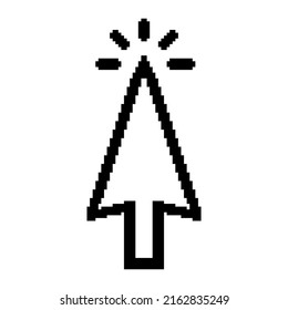 Pixel cursor arrow icon symbol
