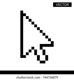 Pixel Cursor Arrow Vector Icon