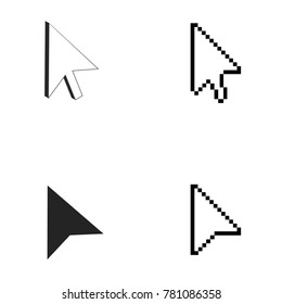 Pixel Cursor Icon. Mouse Cursors Big Set.