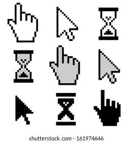 Pixel cursors icons