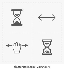 Pixel cursors icons on white.Vector Illustration.