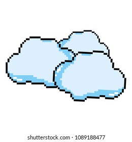 pixel cute cloud nature weather