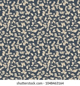 Pixel dark camo seamless pattern. Navy and beige urban digital camouflage with small elements. Vector fabric textile, repeat print design, wallpaper or backdrop