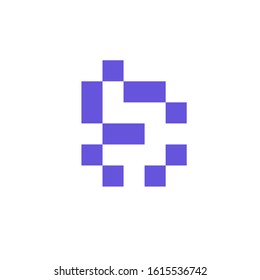 pixel data logo design vector template sign