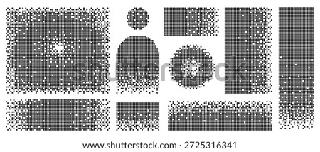 Pixel decay background, Dot print decay effect, abstract mosaic texture smooth fade,Concept of disintegration.