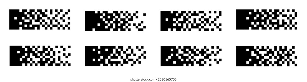 Padrão de decaimento de pixel. Textura pontilhada dispersa.  Ruído e efeito de grãos.Vetor