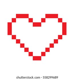 Pixel Design Red Valentine's Day Heart