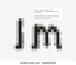 Pixel Designer Font set in vector format