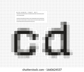 Pixel Designer Font set in vector format