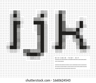 Pixel Designer Font set in vector format