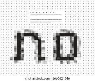 Pixel Designer Font set in vector format