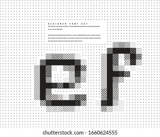 Pixel Designer Font set in vector format