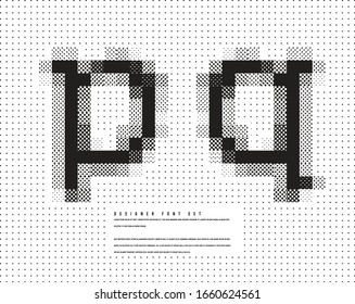 Pixel Designer Font set in vector format