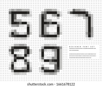 Pixel Designer Font set in vector format